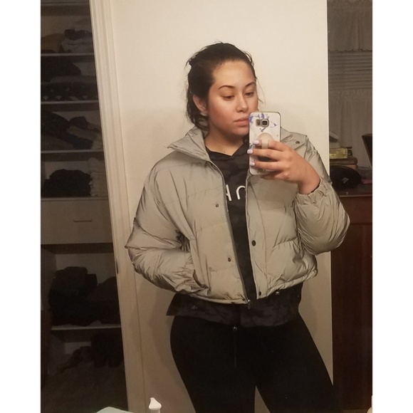 1 LEFT-Reflective Bomber Puff Coat - Picture 5 of 8